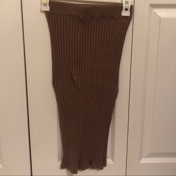 🥠 Bodycon Midi Skirt in Tan - Picture 4 of 4